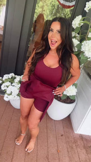 Heaven Soft Plum Athletic Skort Dress