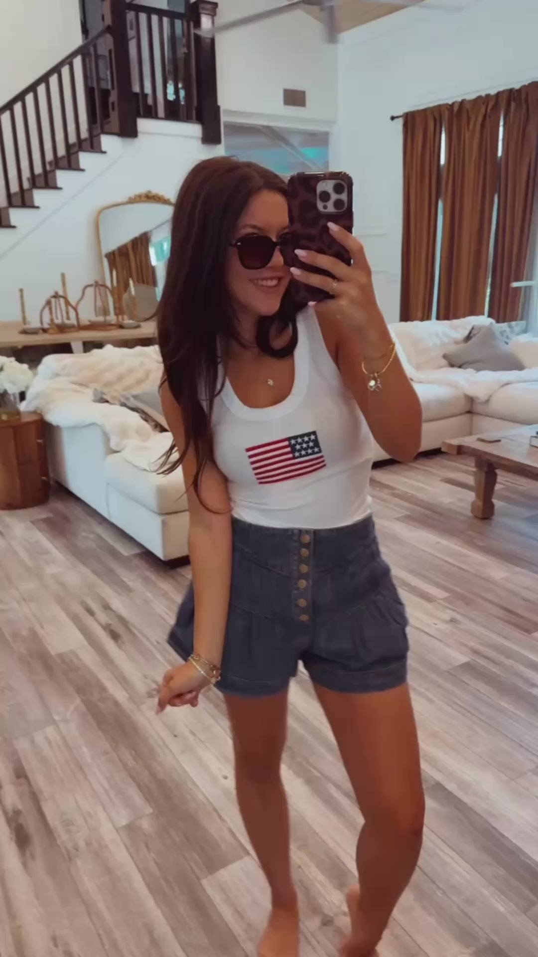 Denim High Waist Chic Pleated Shorts