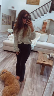 Ultra Soft Chic Green Knit Pol Cropped Cardi