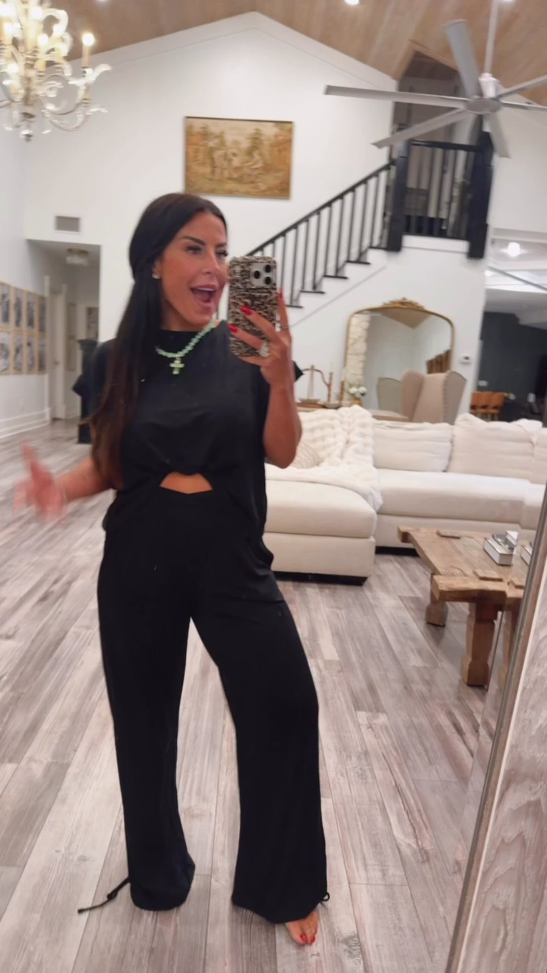 Black Open Back Ultra Soft Rae Mode Top