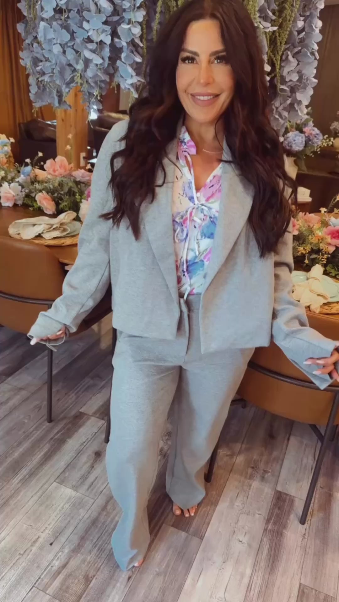 Chic Heather Gray Relaxed Blazer