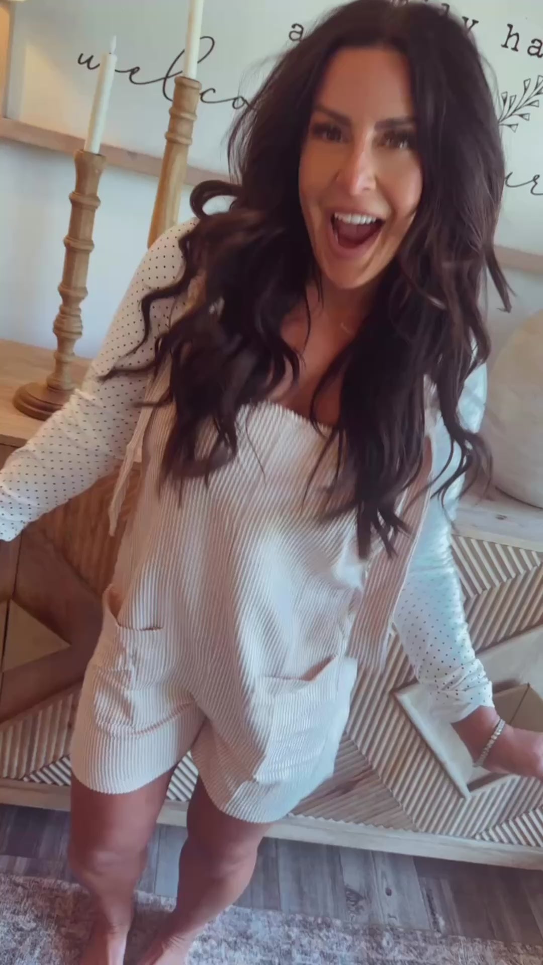 Tan Ribbed Overall  Romper