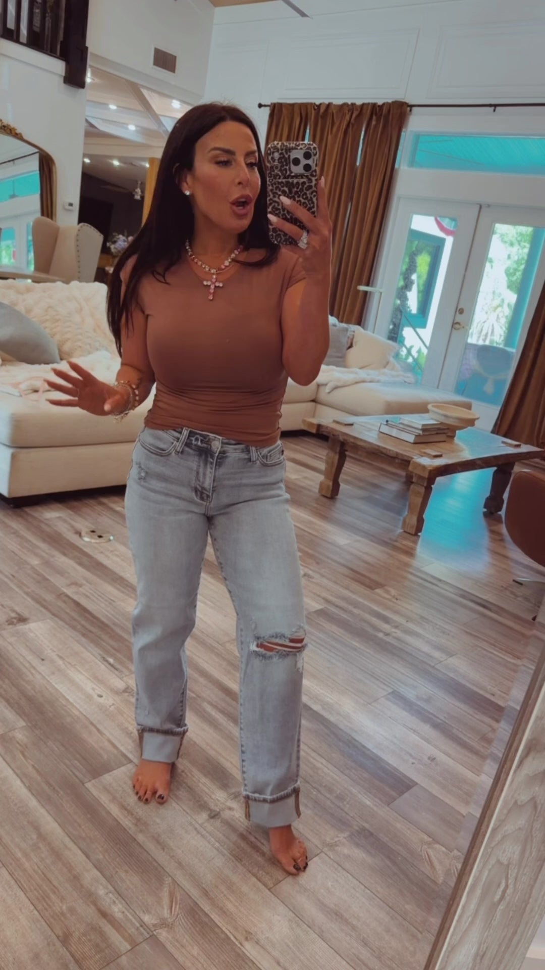 Soft Cooling Ultra Stretch Mocha Top