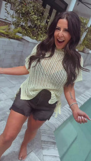 Ultra Soft Lightweight Yellow Knit Top