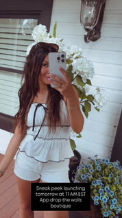 Chic Bow Tie Front Crop Top