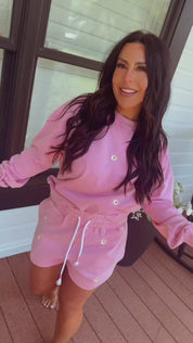 Stich and Co Ultra Soft Pink Floral Shorts