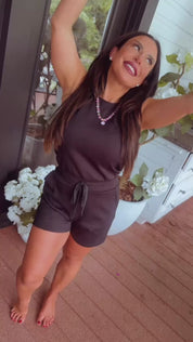 Black Ultra Soft Scuba Tank Romper