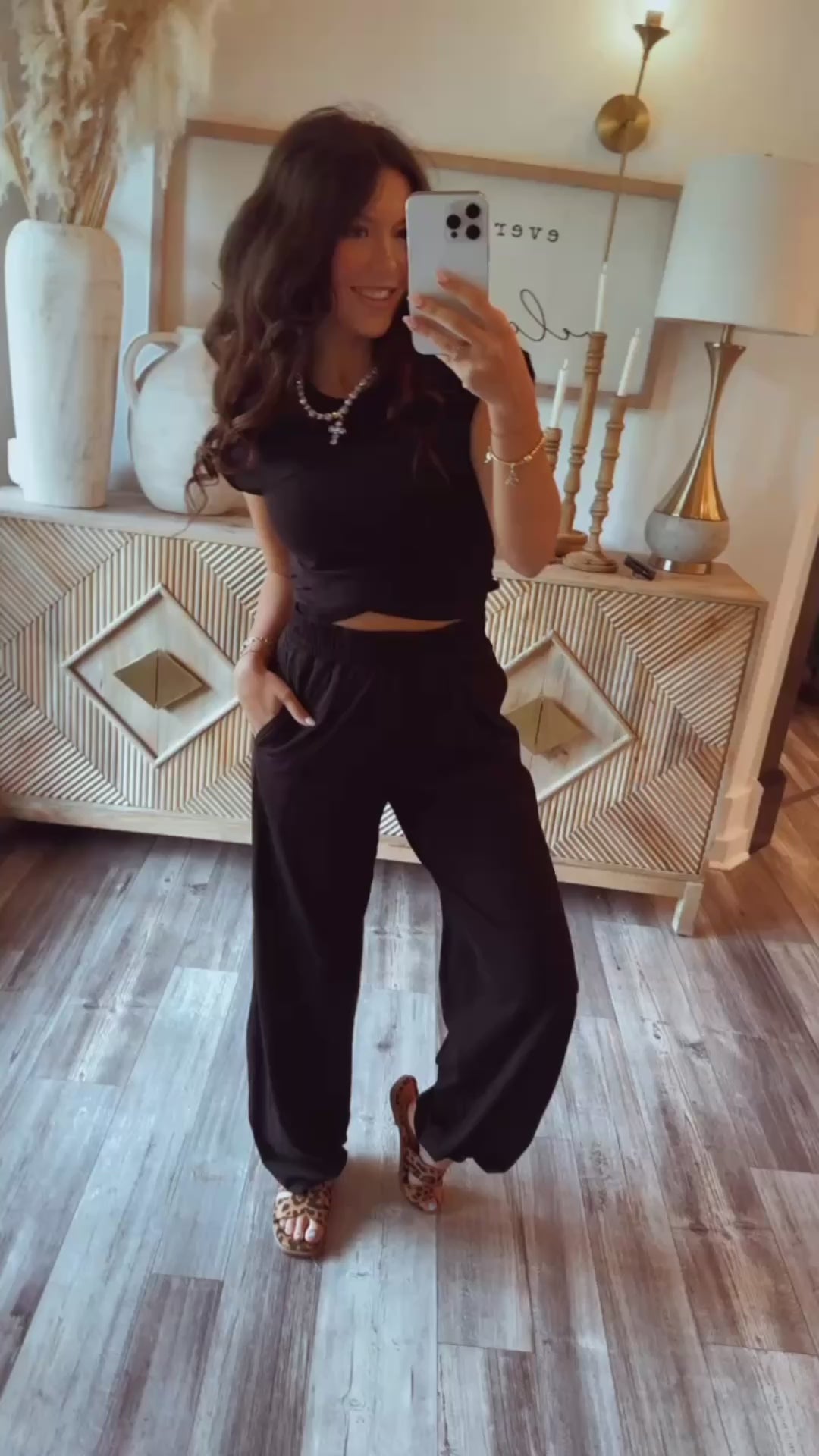 Black Top and Jogger Rae Mode Set