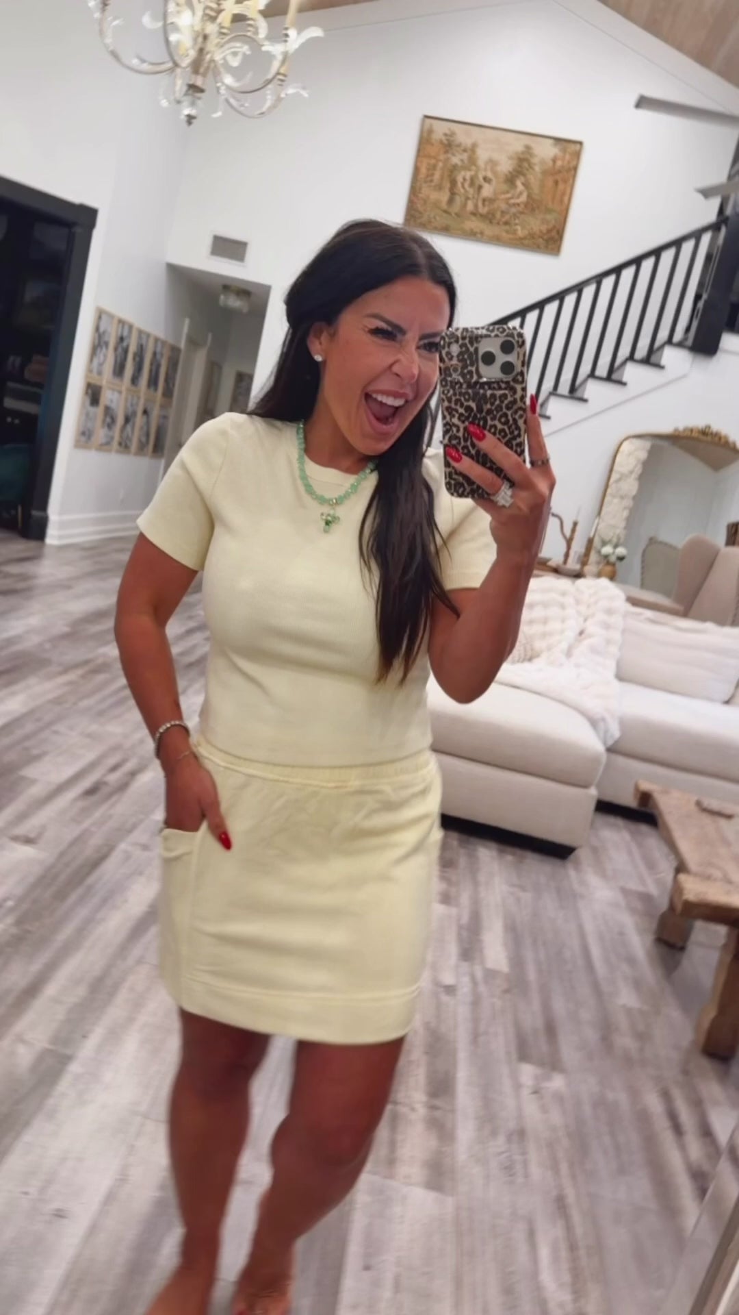 Lemon Ribbed Ultra Stretch Rae Mode Top