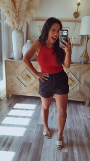 Rae Mode Black French Terry Shorts