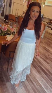 Sassy White Lace Skirt