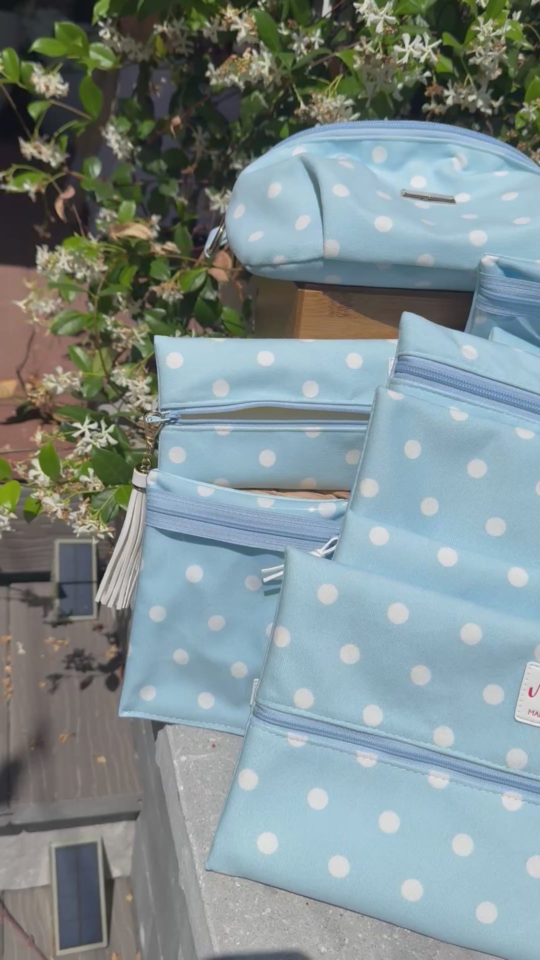 Jeaneane's Custom Make Up Junkie Bag Polka Dots