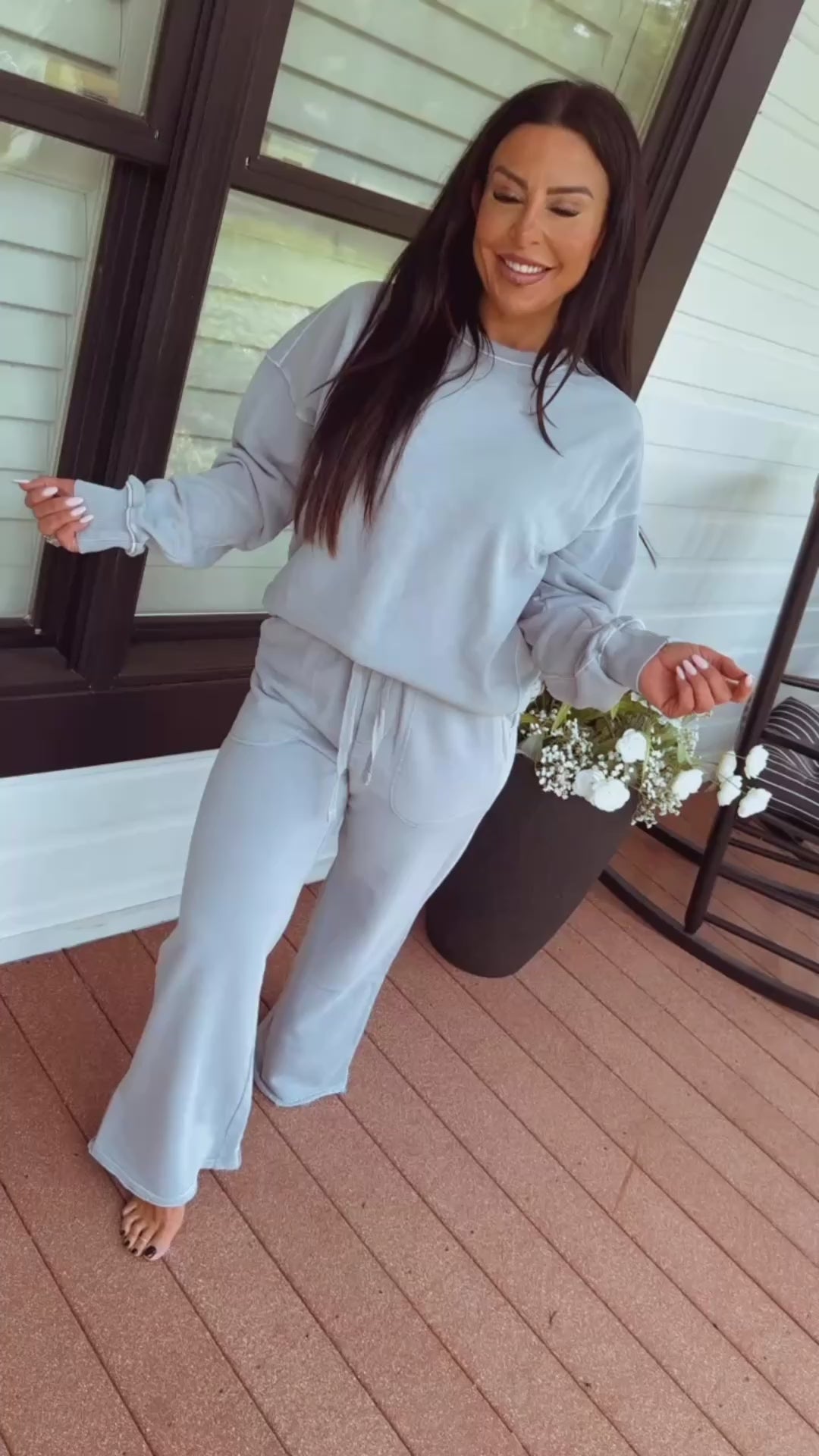 Dusty Blue Lightweight Crewneck