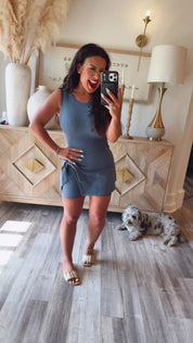 Heaven Soft Dark Grey Athletic Skort Dress