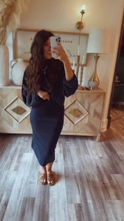 Navy Ultra Soft Dolman Top