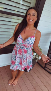 Soft Pink and Blue Tank Dress