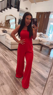 Sassy RED Sleeveless Jumpsuit