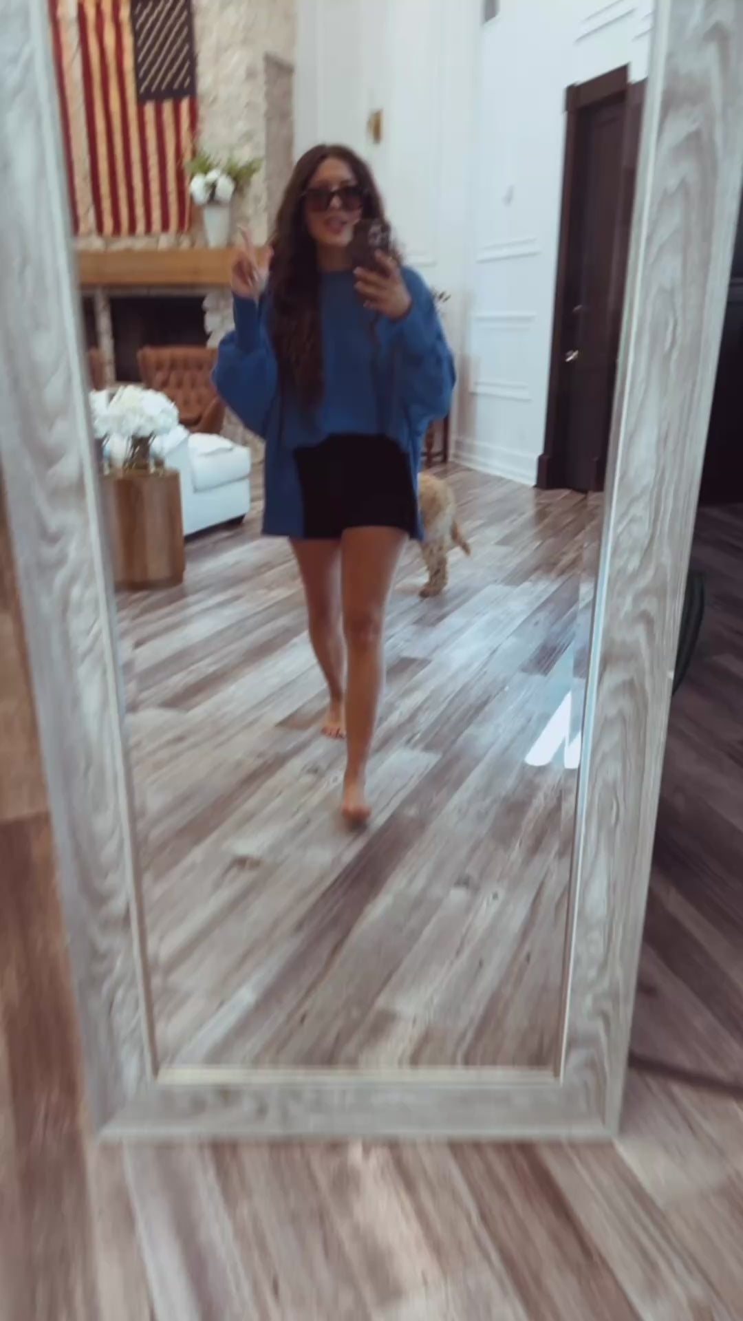 Blue Ultra Soft Lounge Fit Long Sleeve Crewneck