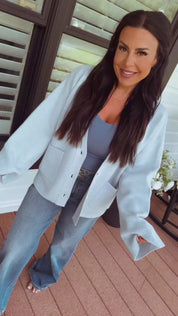 Ultra Soft Light Blue Knit Luxe Stitch&Co Cardi