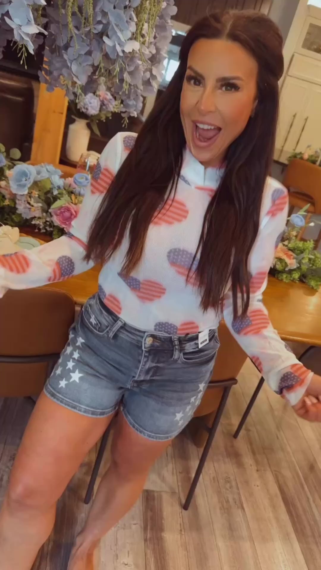 Sassy Americana Mesh Bodysuit