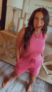 Pink Ultra Soft Scuba Tank Romper