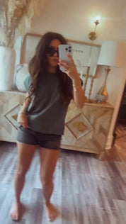Ultra Soft Sage Short Sleeve Scuba Top