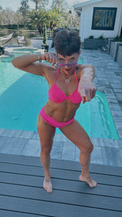 Sassy Hot Pink Scrunch Back Jeaneane's Custom Bathing Suit Bottom