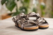 River Dance Woven Sandal in Pewter