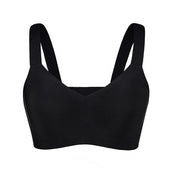 Black Seamless Shapewear Bra Removable Pads Tight Fitting
