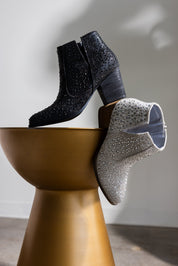 Shine Star Rhinestone Bootie in Black