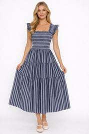 Navy and White Stripe Sleeveless Dress Stitch and Co 30a