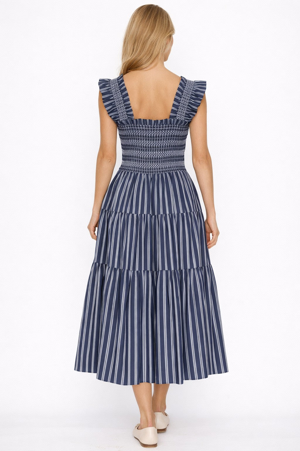 Navy and White Stripe Sleeveless Dress Stitch and Co 30a
