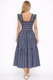 Navy and White Stripe Sleeveless Dress Stitch and Co 30a