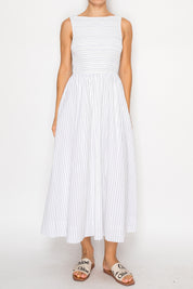 White and Black Woven Maxi Dress Stitch and Co 30a