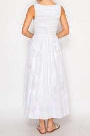 White and Black Woven Maxi Dress Stitch and Co 30a