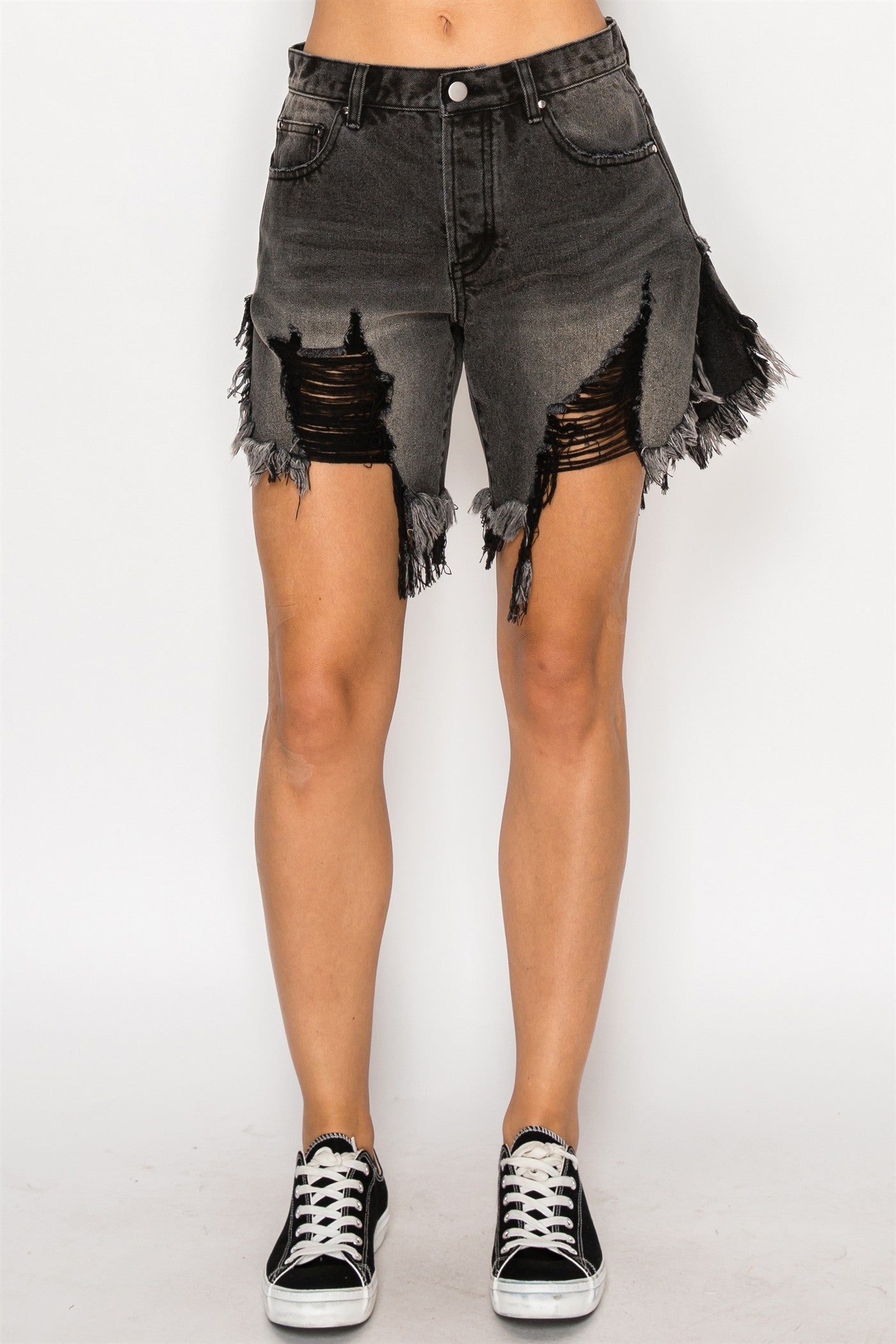 Black Denim Shorts Stitch and Co 30a