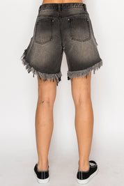Black Denim Shorts Stitch and Co 30a