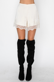 Stitch And Co Cream and Lace Shorts