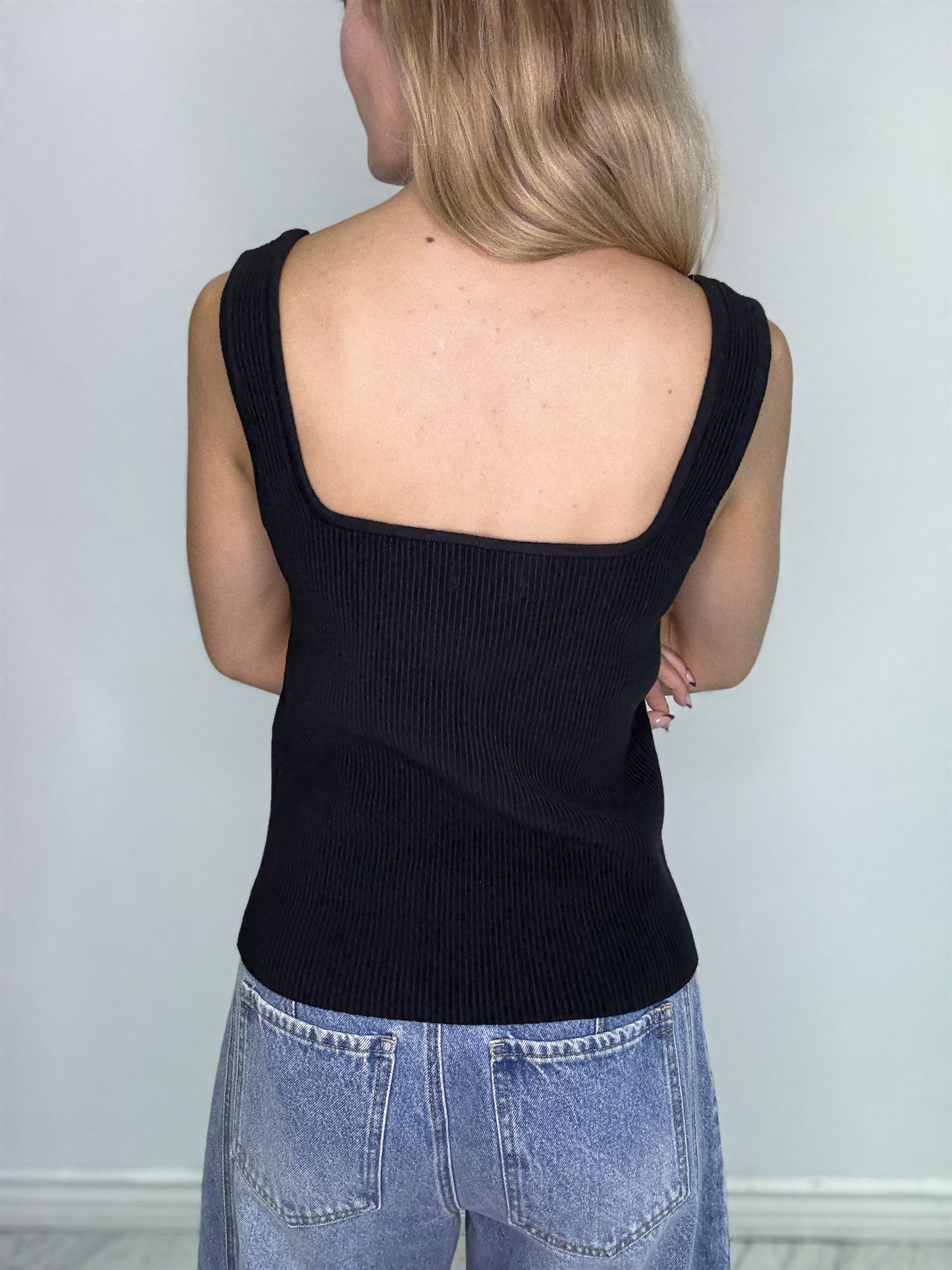 Black Everyday Knit Tank  Stitch and Co 30a