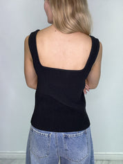 Black Everyday Knit Tank  Stitch and Co 30a