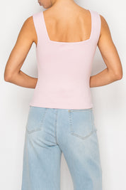 Chic Knit Pink Sleeveless Top Stitch and Co 30A