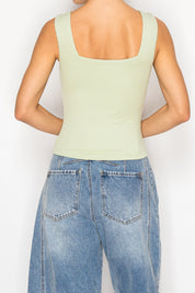 Chic Knit Sage Sleeveless Top Stitch and Co 30A