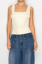 Chic Knit Yellow Sleeveless Top Stitch and Co 30A