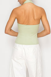 Chic Knit Sage Halter Top Stitch and Co 30A