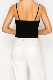 Chic Black Woven Sleeveless Top Stitch and Co 30A