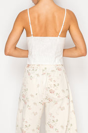 Chic White Woven Sleeveless Top Stitch and Co 30A
