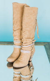 Stacey Boots in Nude