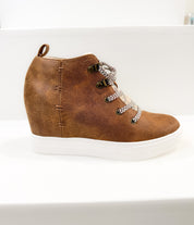 Tiburon Hidden Sneaker Wedge in Tan