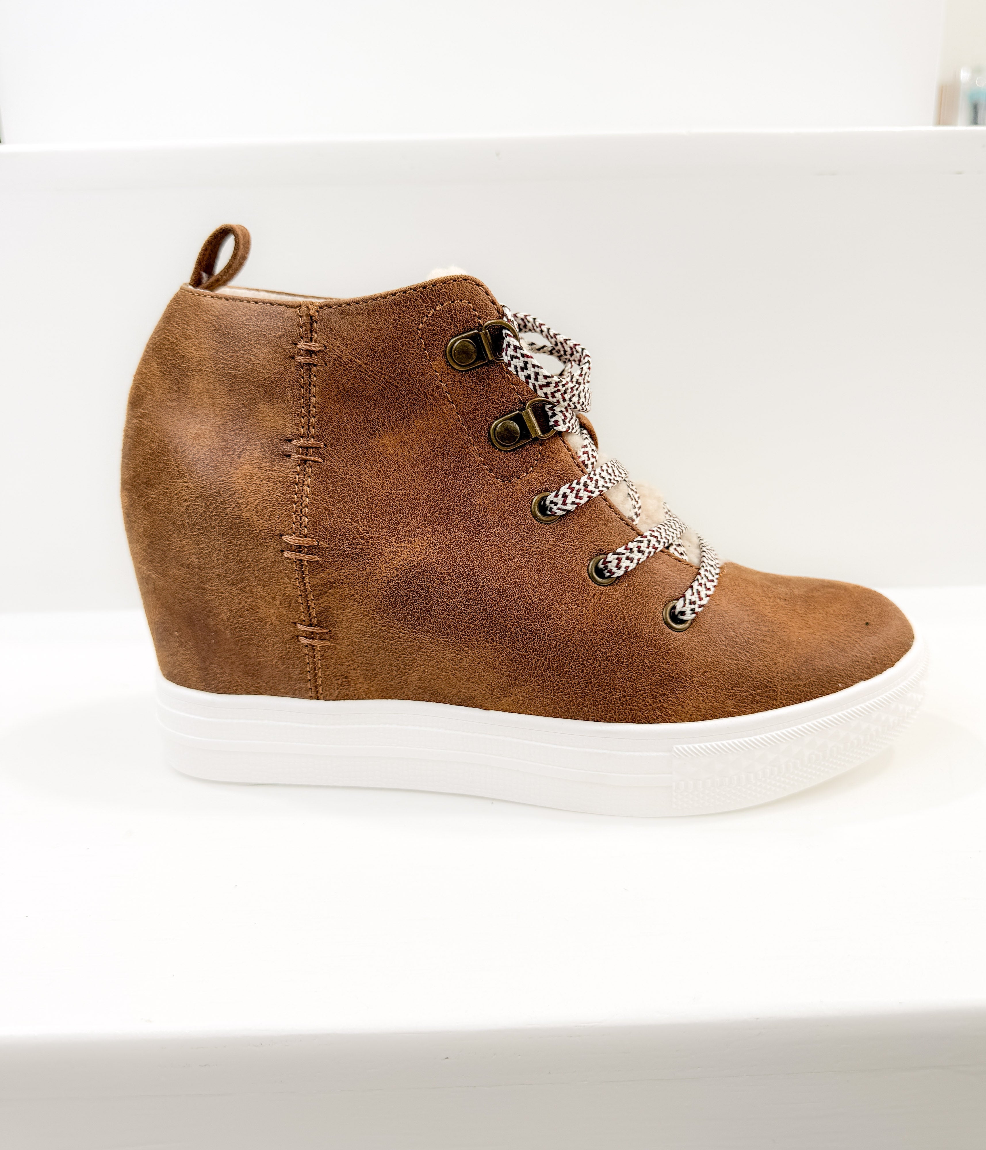 Tiburon Hidden Sneaker Wedge in Tan