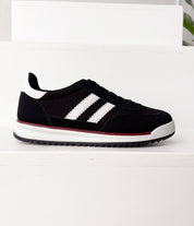 Tokyo Dual Stripe Sneakers in Black